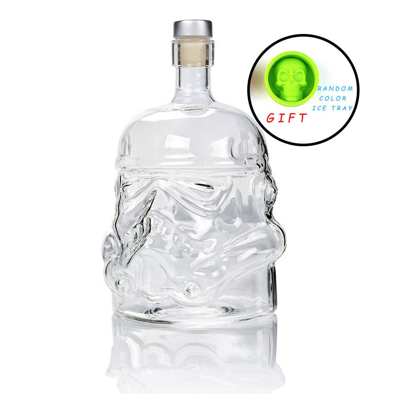 1 Pcs Storm Trooper Decanter  White Soldier Glass Jug Liquor Bottle High Boron Glass Bottle Wine B 650ml